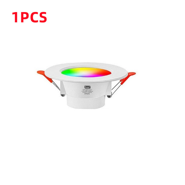 DE.SOUL LED Downlights Bluetooth Smart Life Ceiling Dimmable Spot lamp Led 10W 220V 85~265V RGB Change Warm/Cool light