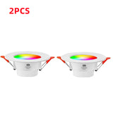 DE.SOUL LED Downlights Bluetooth Smart Life Ceiling Dimmable Spot lamp Led 10W 220V 85~265V RGB Change Warm/Cool light