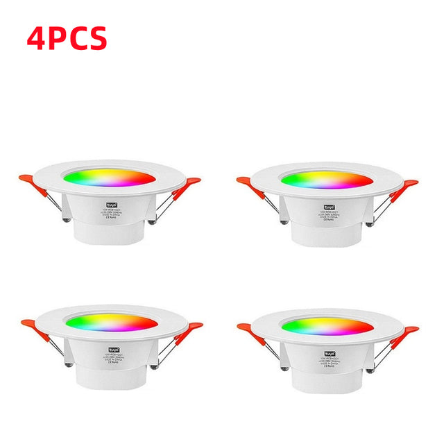 DE.SOUL LED Downlights Bluetooth Smart Life Ceiling Dimmable Spot lamp Led 10W 220V 85~265V RGB Change Warm/Cool light