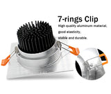 DBF Dimmable Square LED COB Downlight 7W 9W 12W 15W Angle Adjustable LED Ceiling Spot Lamp 3000K 4000K 6000K AC 110V 220V