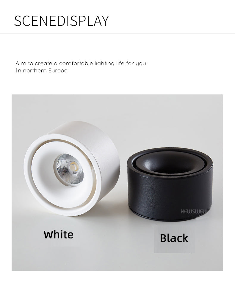 Led Downlight 220v Foldable Spot Light 10W 15W Surface Mounted LED Ceiling Spots Lamp For Home Bathroom Kitchen Indoor Lighting