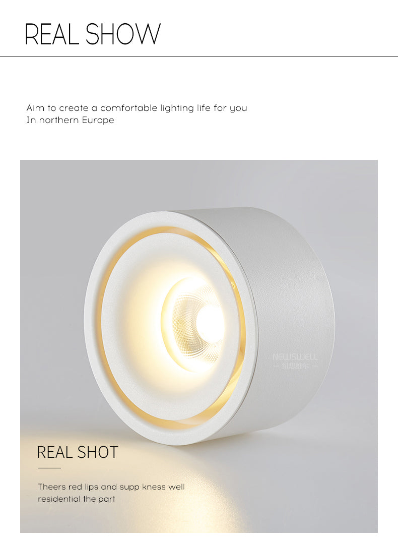 Led Downlight 220v Foldable Spot Light 10W 15W Surface Mounted LED Ceiling Spots Lamp For Home Bathroom Kitchen Indoor Lighting