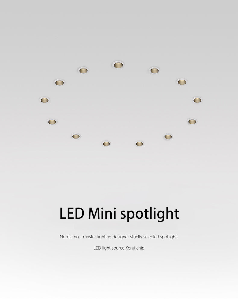 BRGT Led Mini Spot Lights Small Downlight Embedded Focos 2W 5W 7W Starlight Ceiling Lamp For Cabinet Display Wine Indoor Lighting