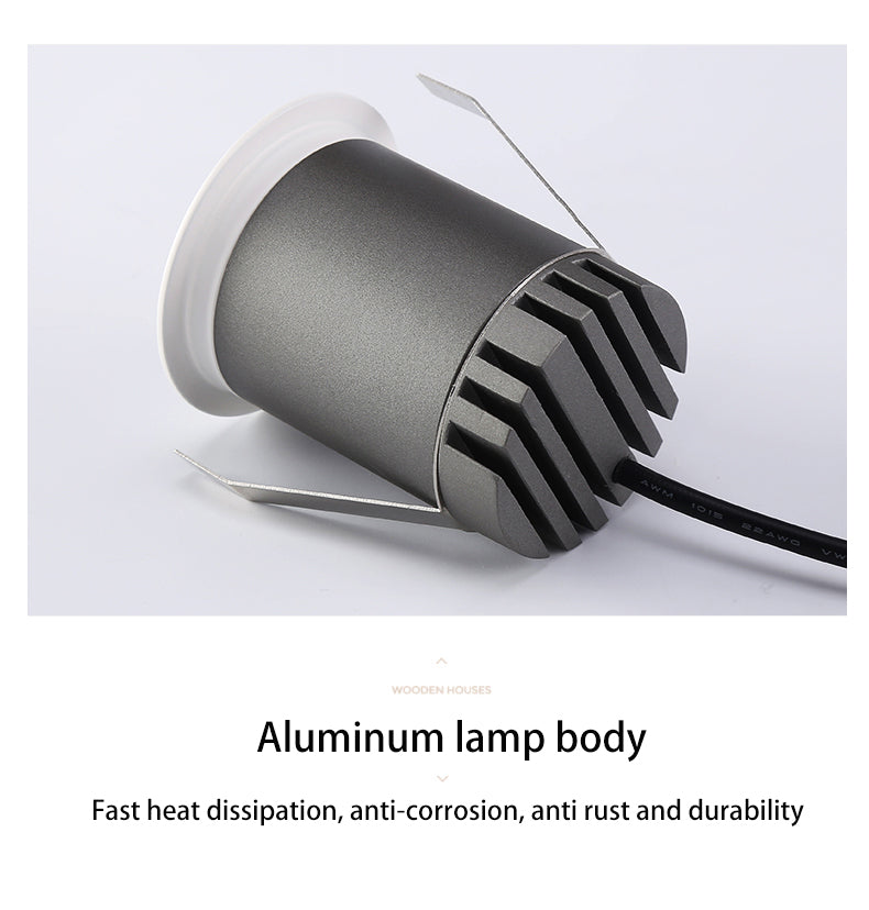 BRGT Led Mini Spot Lights Small Downlight Embedded Focos 2W 5W 7W Starlight Ceiling Lamp For Cabinet Display Wine Indoor Lighting