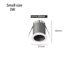 BRGT Led Mini Spot Lights Small Downlight Embedded Focos 2W 5W 7W Starlight Ceiling Lamp For Cabinet Display Wine Indoor Lighting