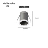 BRGT Led Mini Spot Lights Small Downlight Embedded Focos 2W 5W 7W Starlight Ceiling Lamp For Cabinet Display Wine Indoor Lighting