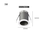 BRGT Led Mini Spot Lights Small Downlight Embedded Focos 2W 5W 7W Starlight Ceiling Lamp For Cabinet Display Wine Indoor Lighting