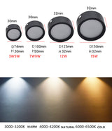 Surface Mounted LED Downlight 7W 9w 12W Ultra Thin Driverless Ceiling Lamps cob led spot lights 220V Ceiling Fixtures Lighting