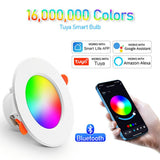 RGB LED 10W Spot Light Smart Downlight Bluetooth Mesh Celling Lamp Color Changing Warm Cool Light With Alexa Google Home