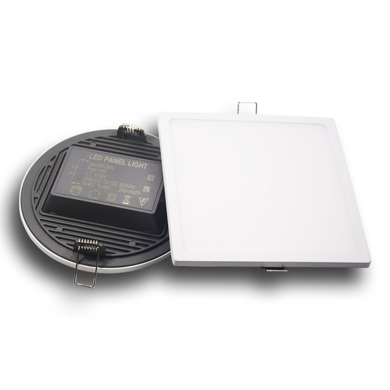 Ultra-narrow edeg led round square panel light led downlight  8w 16w 22w 30w conceal driver with snap-fit design