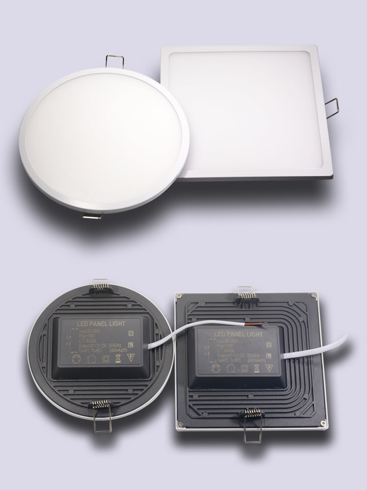 Ultra-narrow edeg led round square panel light led downlight  8w 16w 22w 30w conceal driver with snap-fit design