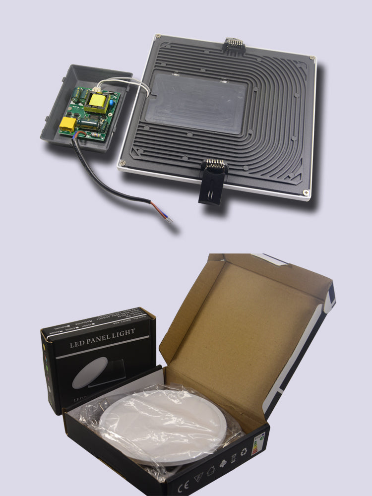 Ultra-narrow edeg led round square panel light led downlight  8w 16w 22w 30w conceal driver with snap-fit design