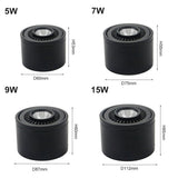 Surface mounted LED Downlight Dimmable Led COB Ceiling Spot light 5W 7W 9W 15W 360 degree rotating 110/220V Warm White/ white