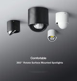 Surface mounted LED Downlight Dimmable Led COB Ceiling Spot light 5W 7W 9W 15W 360 degree rotating 110/220V Warm White/ white