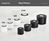 Surface mounted LED Downlight Dimmable Led COB Ceiling Spot light 5W 7W 9W 15W 360 degree rotating 110/220V Warm White/ white