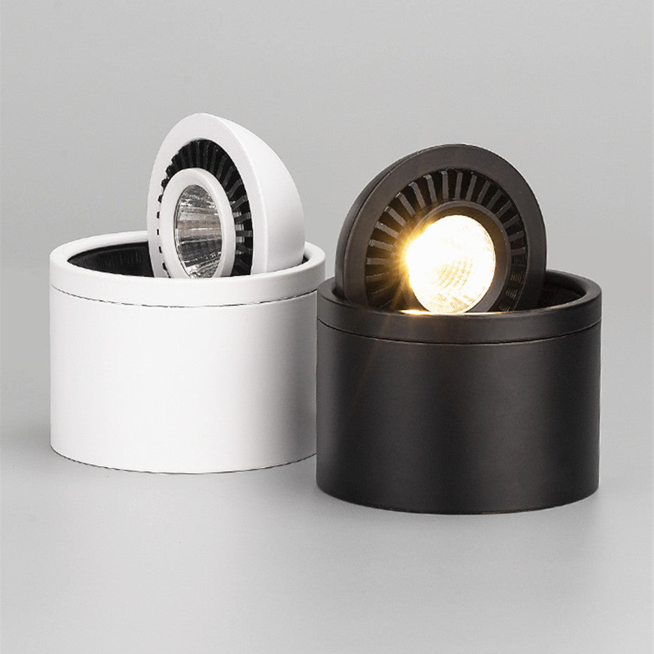 Surface mounted LED Downlight Dimmable Led COB Ceiling Spot light 5W 7W 9W 15W 360 degree rotating 110/220V Warm White/ white
