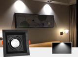 Black-square Dimmable Led COB Ceiling led downlight 10w 15w rotating 110/220V Warm / white surface mounted Indoor Lighting