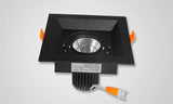 Black-square Dimmable Led COB Ceiling led downlight 10w 15w rotating 110/220V Warm / white surface mounted Indoor Lighting