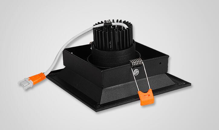 Black-square Dimmable Led COB Ceiling led downlight 10w 15w rotating 110/220V Warm / white surface mounted Indoor Lighting