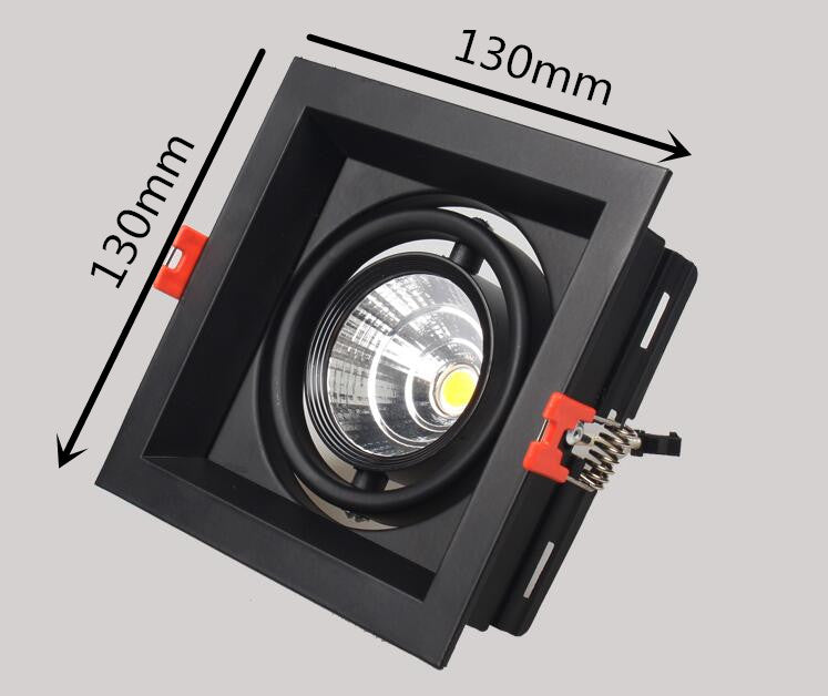 Black-square Dimmable Led COB Ceiling led downlight 10w 15w rotating 110/220V Warm / white surface mounted Indoor Lighting