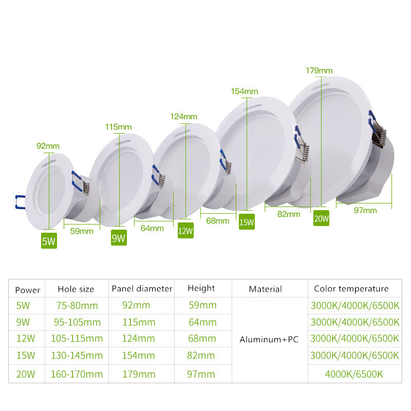 Downlight Spot LED Spotlights Light For Living Room Bedroom Home Stair Lighting Loft Lamp Plasterboard Ceiling Bar Counter Lamps