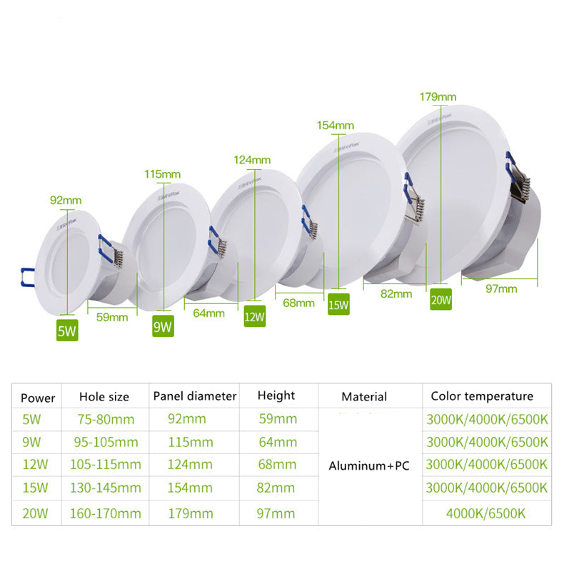 Downlight Spot LED Spotlights Light For Living Room Bedroom Home Stair Lighting Loft Lamp Plasterboard Ceiling Bar Counter Lamps