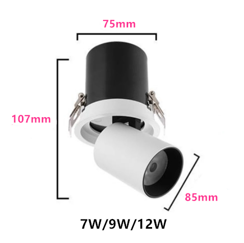 NEW LED Aluminum Recessed Rotating Downlight 7W/9W/12W/15W/12W/25W Chip COB Spot Light Ceiling Lamp AC85-265V Indoor Lighting