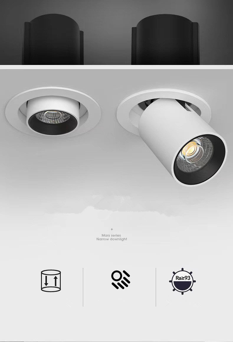 NEW LED Aluminum Recessed Rotating Downlight 7W/9W/12W/15W/12W/25W Chip COB Spot Light Ceiling Lamp AC85-265V Indoor Lighting