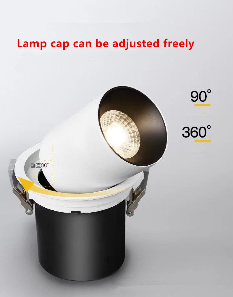 NEW LED Aluminum Recessed Rotating Downlight 7W/9W/12W/15W/12W/25W Chip COB Spot Light Ceiling Lamp AC85-265V Indoor Lighting