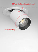NEW LED Aluminum Recessed Rotating Downlight 7W/9W/12W/15W/12W/25W Chip COB Spot Light Ceiling Lamp AC85-265V Indoor Lighting