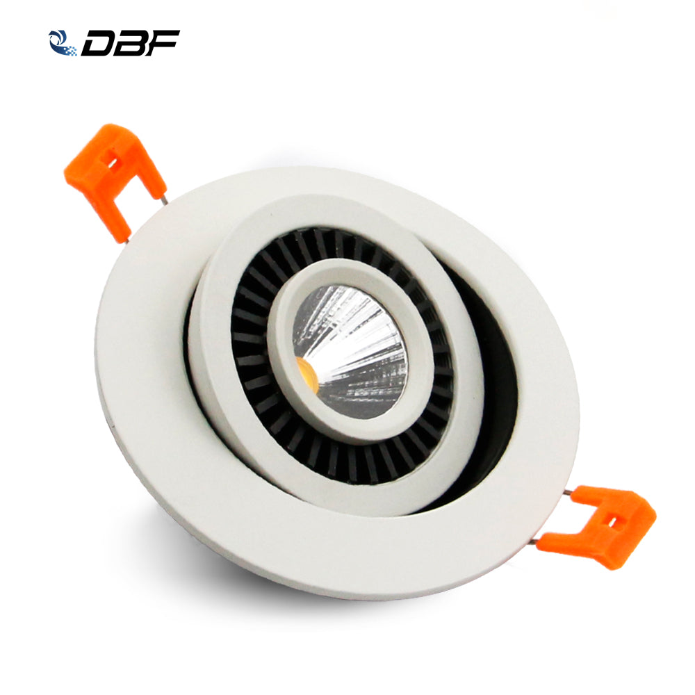 DBF 360 Degrees Rotatable LED COB Recessed Downlight Dimmable 5W 7W 9W Ceiling Spot Light AC110V/220V Bedroom TV Background