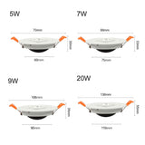 DBF 360 Degrees Rotatable LED COB Recessed Downlight Dimmable 5W 7W 9W Ceiling Spot Light AC110V/220V Bedroom TV Background