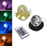 LED Ceiling Lamp Down Lights 3W RGB With Remote Recessed light Bulbs AC220V 3W Downlight Birthday party Colorful lights