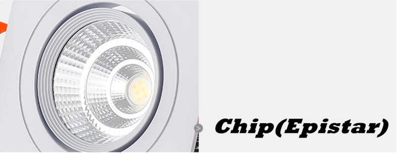 Square Recessed Dimmable COB LED Downlights 7W 9W 12W 18W 24W LED Ceiling Spot Lights 110-240V LED Ceiling Lamps Indoor Lighting