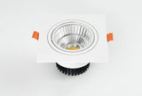 Square Recessed Dimmable COB LED Downlights 7W 9W 12W 18W 24W LED Ceiling Spot Lights 110-240V LED Ceiling Lamps Indoor Lighting