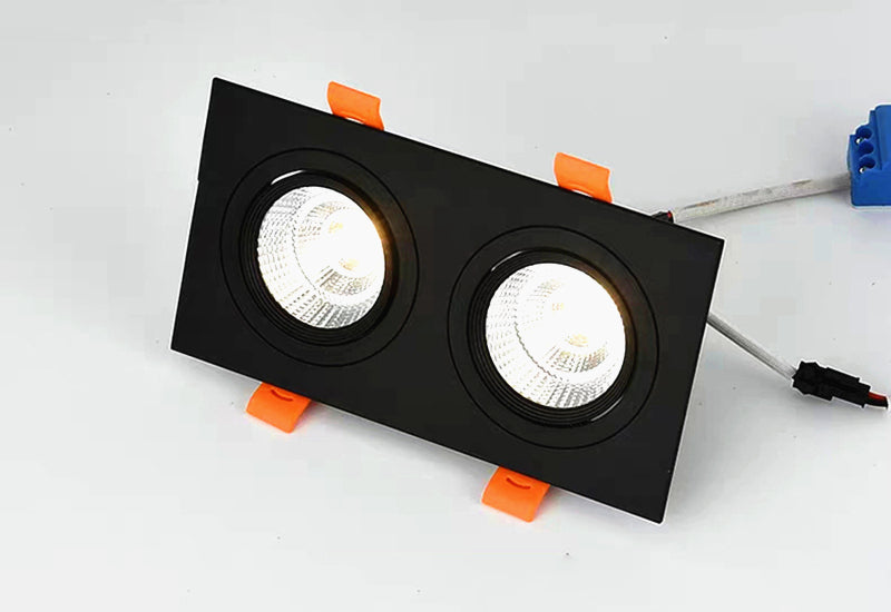 Square Recessed Dimmable COB LED Downlights 7W 9W 12W 18W 24W LED Ceiling Spot Lights 110-240V LED Ceiling Lamps Indoor Lighting