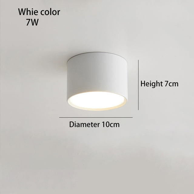 BRGT LED Surface Mounted Downlight 5W 7W 9W 12W SMD Ceiling Lamp Round Spot Lights AC85-265V Focos For Home Shop Indoor Lighting