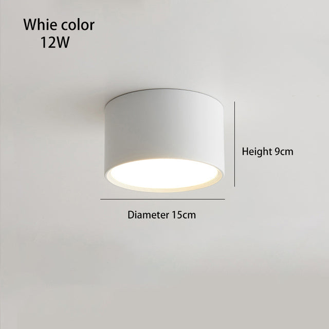 BRGT LED Surface Mounted Downlight 5W 7W 9W 12W SMD Ceiling Lamp Round Spot Lights AC85-265V Focos For Home Shop Indoor Lighting