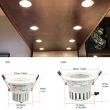 LED Downlight Dimmable COB 5W 10W White Body Full Aluminum With Driver 110V 220V for Home Store Office Hotel light