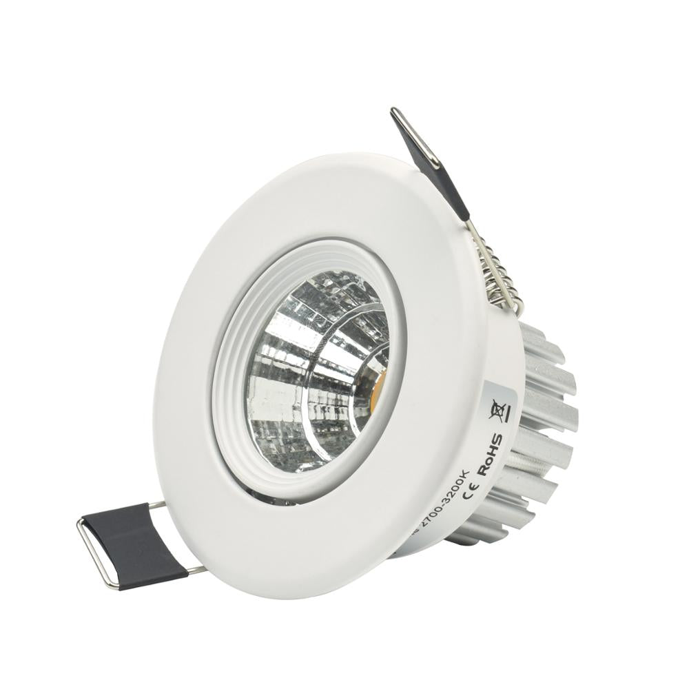 LED Downlight Dimmable COB 5W 10W White Body Full Aluminum With Driver 110V 220V for Home Store Office Hotel light