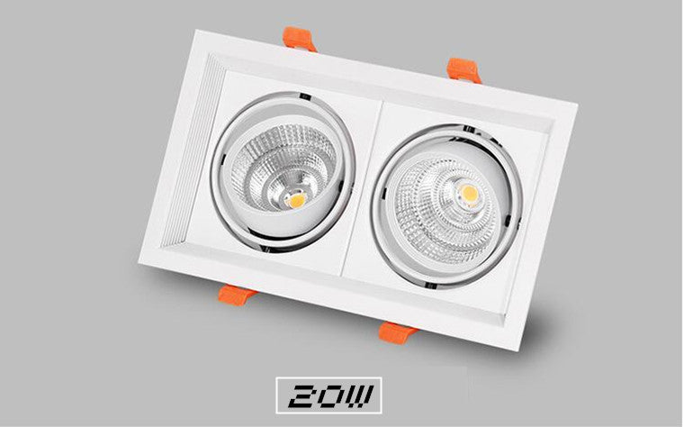 Square Recessed Dimmable COB LED Downlights 10W 20W 30W LED Ceiling Spot Lights AC85-265V LED Ceiling Lamps Indoor Lighting