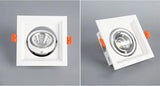 Square Recessed Dimmable COB LED Downlights 10W 20W 30W LED Ceiling Spot Lights AC85-265V LED Ceiling Lamps Indoor Lighting