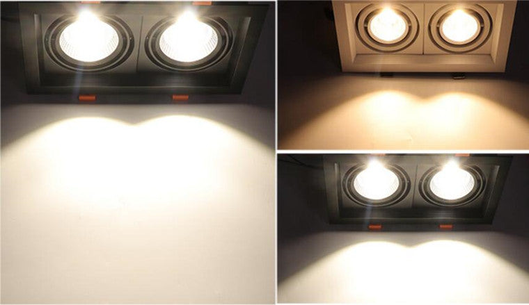 Square Recessed Dimmable COB LED Downlights 10W 20W 30W LED Ceiling Spot Lights AC85-265V LED Ceiling Lamps Indoor Lighting