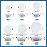 LED Downlight 3W 5W 7W 9W 12W 15W Round 6pcs/lot Recessed Lamp AC220V Down Light Home Decor Bedroom Kitchen Indoor Spot Lighting
