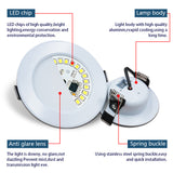 LED Downlight 3W 5W 7W 9W 12W 15W Round 6pcs/lot Recessed Lamp AC220V Down Light Home Decor Bedroom Kitchen Indoor Spot Lighting