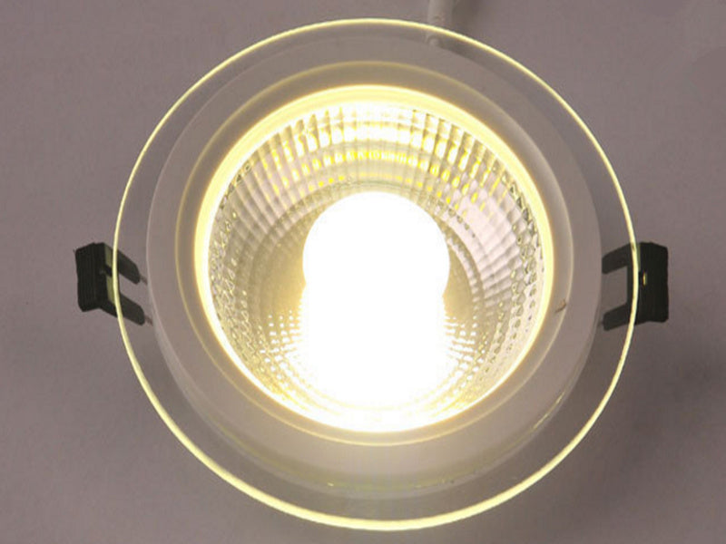 LED Downlight COB Dimmable 5W 10W 15W 25W LED COB Panel Light AC85-265V Recessed COB Downlight Glass Cover Down Light