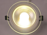 LED Downlight COB Dimmable 5W 10W 15W 25W LED COB Panel Light AC85-265V Recessed COB Downlight Glass Cover Down Light