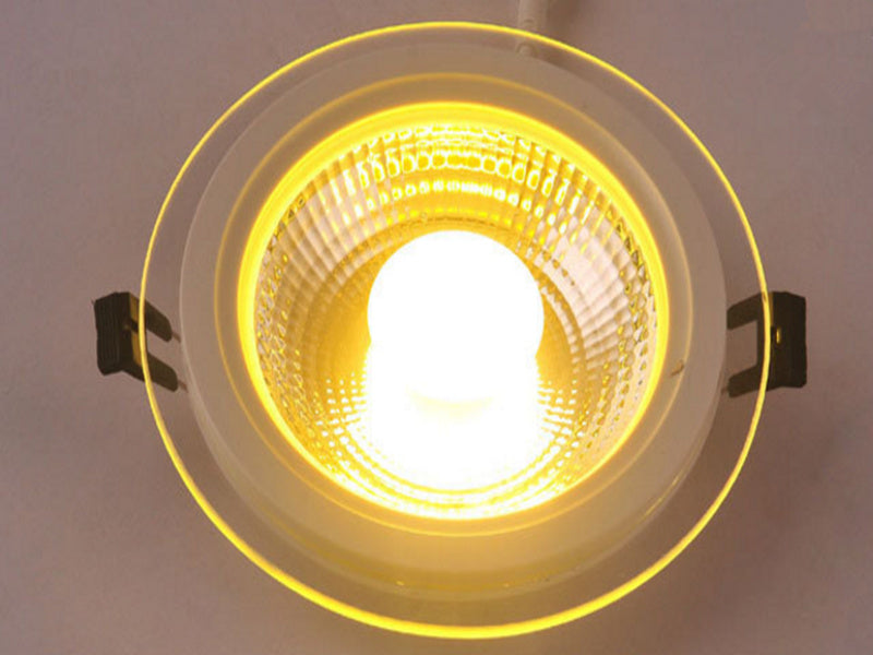 LED Downlight COB Dimmable 5W 10W 15W 25W LED COB Panel Light AC85-265V Recessed COB Downlight Glass Cover Down Light