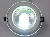 LED Downlight COB Dimmable 5W 10W 15W 25W LED COB Panel Light AC85-265V Recessed COB Downlight Glass Cover Down Light