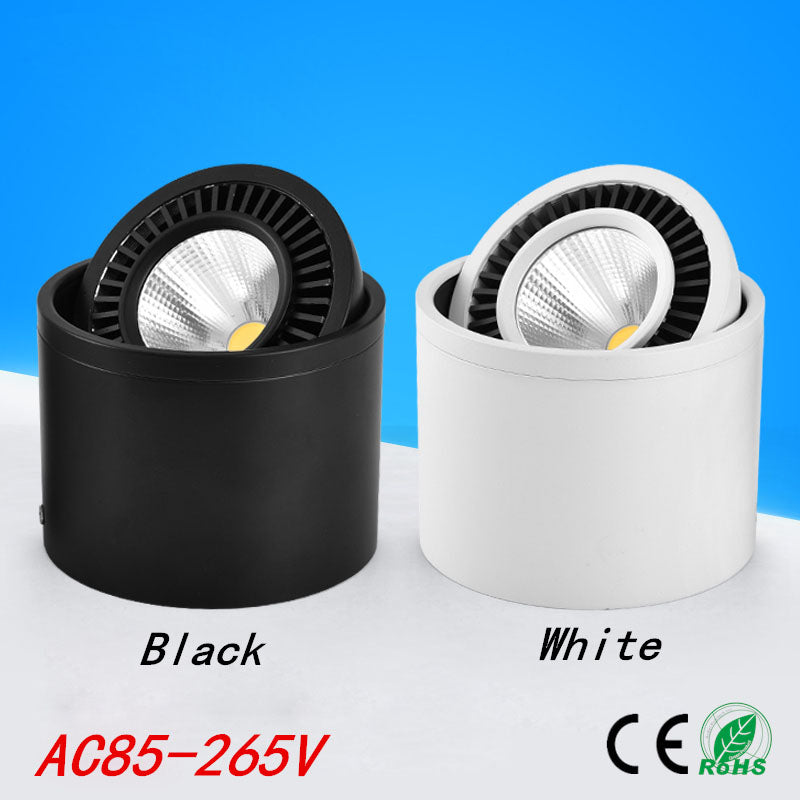COB LED Recessed Downlights Dimmable 5W 7W 9W 15W Surface Mounted LED Ceiling Lamps Spot Light 360 Degree Rotation AC110V 220V